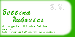 bettina wukovics business card